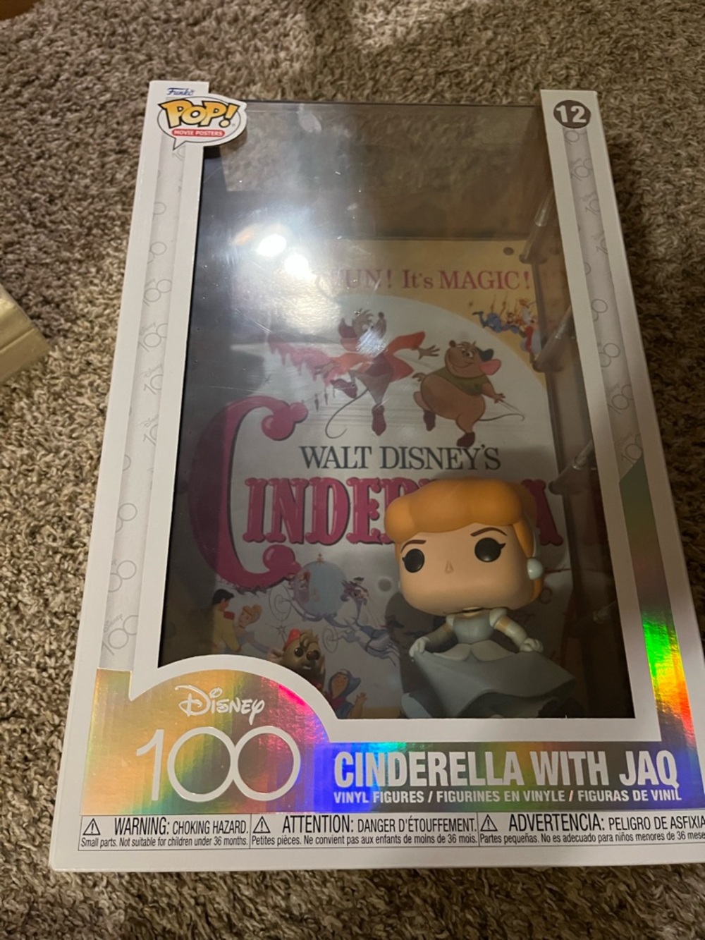 Funko Cinderella with Jaq Vinyl Figure - White, Pink, Gold